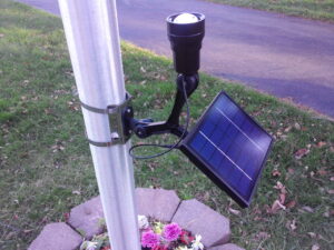 Solar LED Flagpole Light Fixture