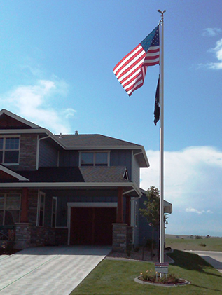 Tapered Aluminum Flagpoles - External Halyard